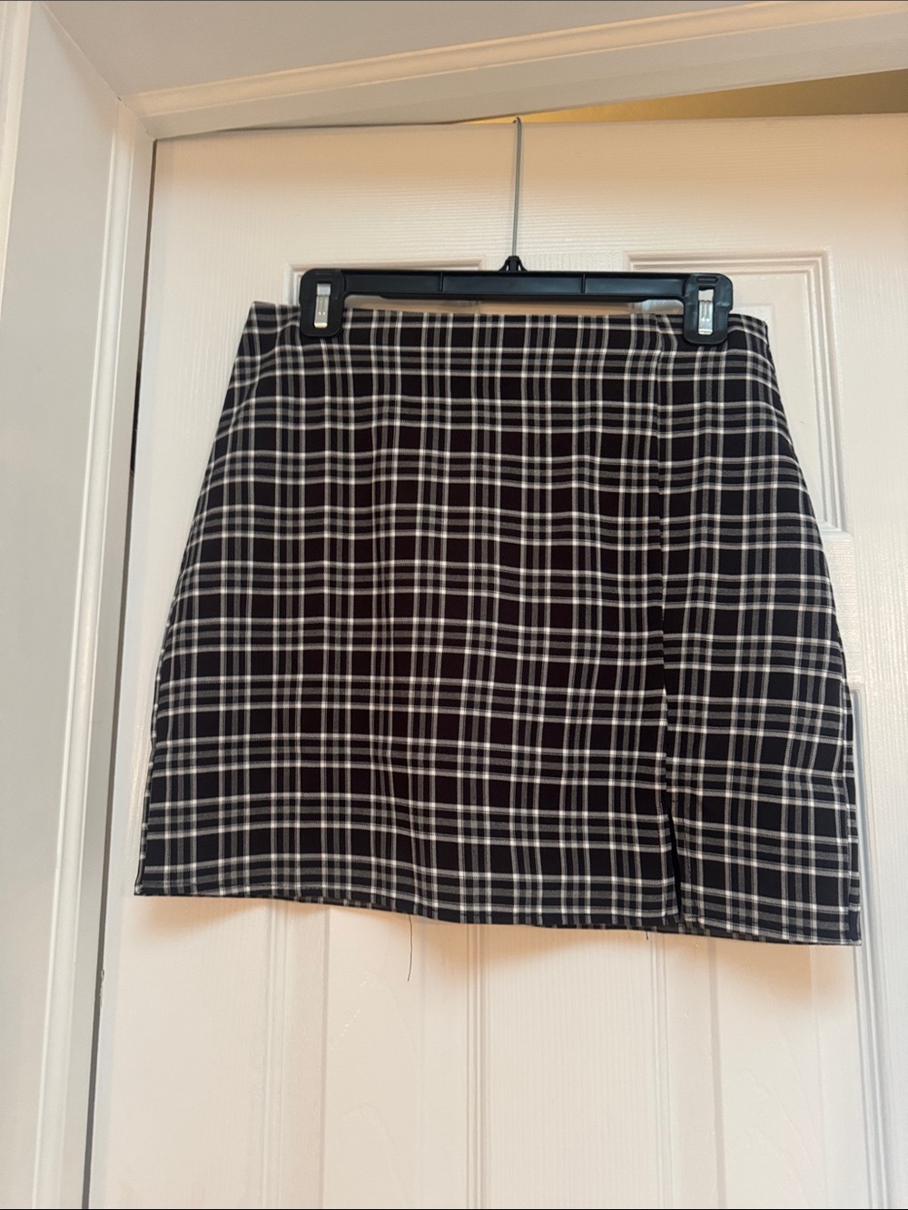 Lulu’s Black and White Plaid Mini Skirt - Women's Classic Check Skirt